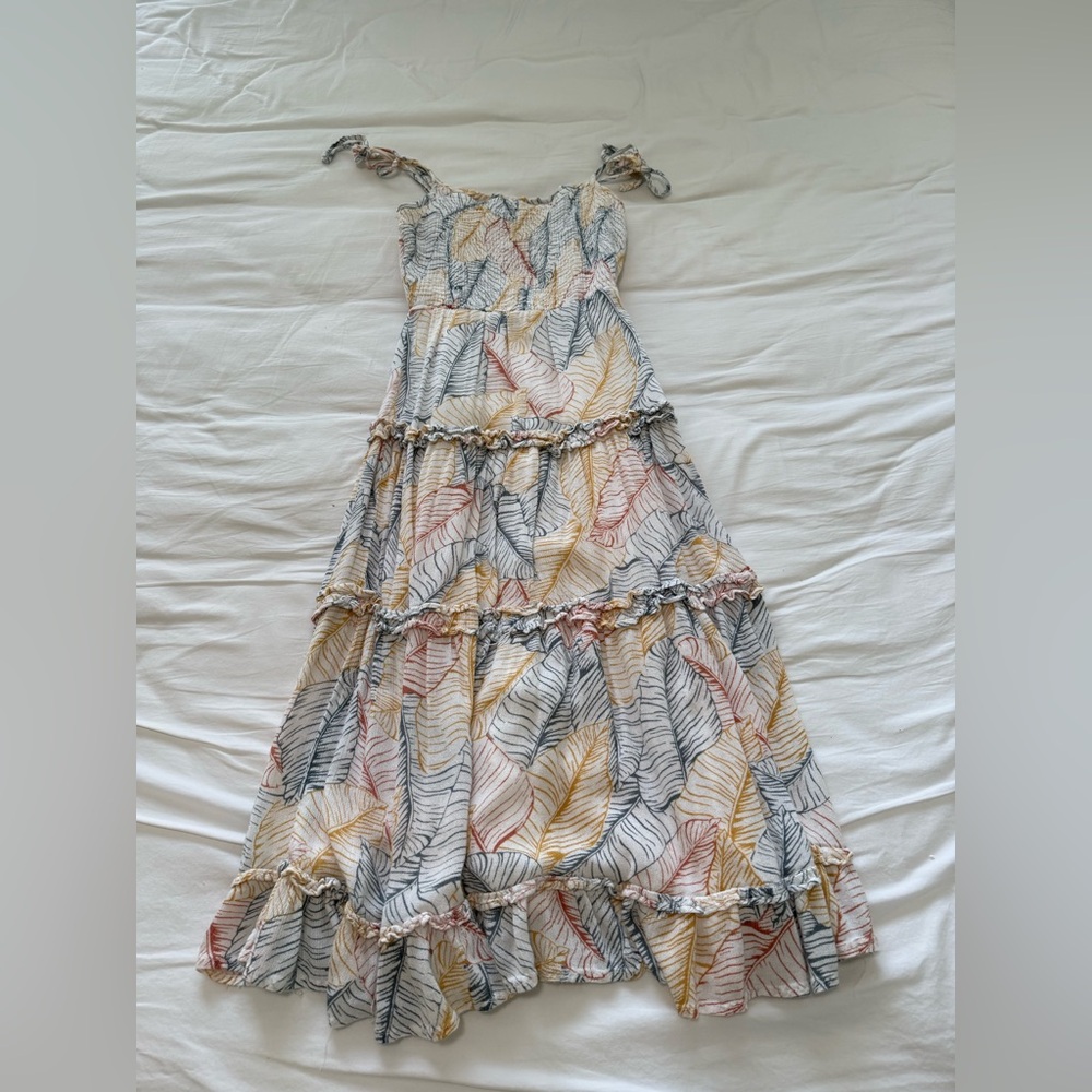 Ruffled Tiered Maxi Dress in Red and Yellow for Cocktail Events